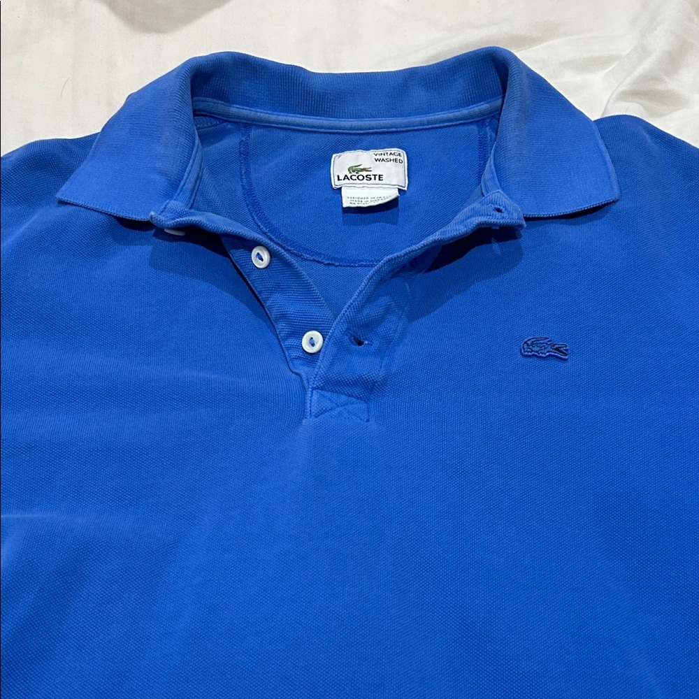 Lacoste Men's Vibrant Blue Polo Shirt